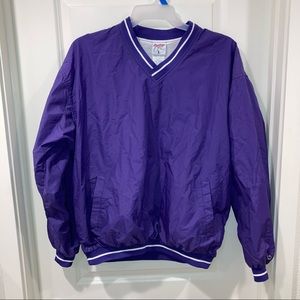 Rawling 90s Vintage Sweatshirt Sweater Pullover Windbreaker purple unisex size L